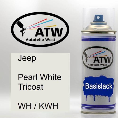 Jeep, Pearl White Tricoat, WH / KWH: 400ml Sprühdose, von ATW Autoteile West.
